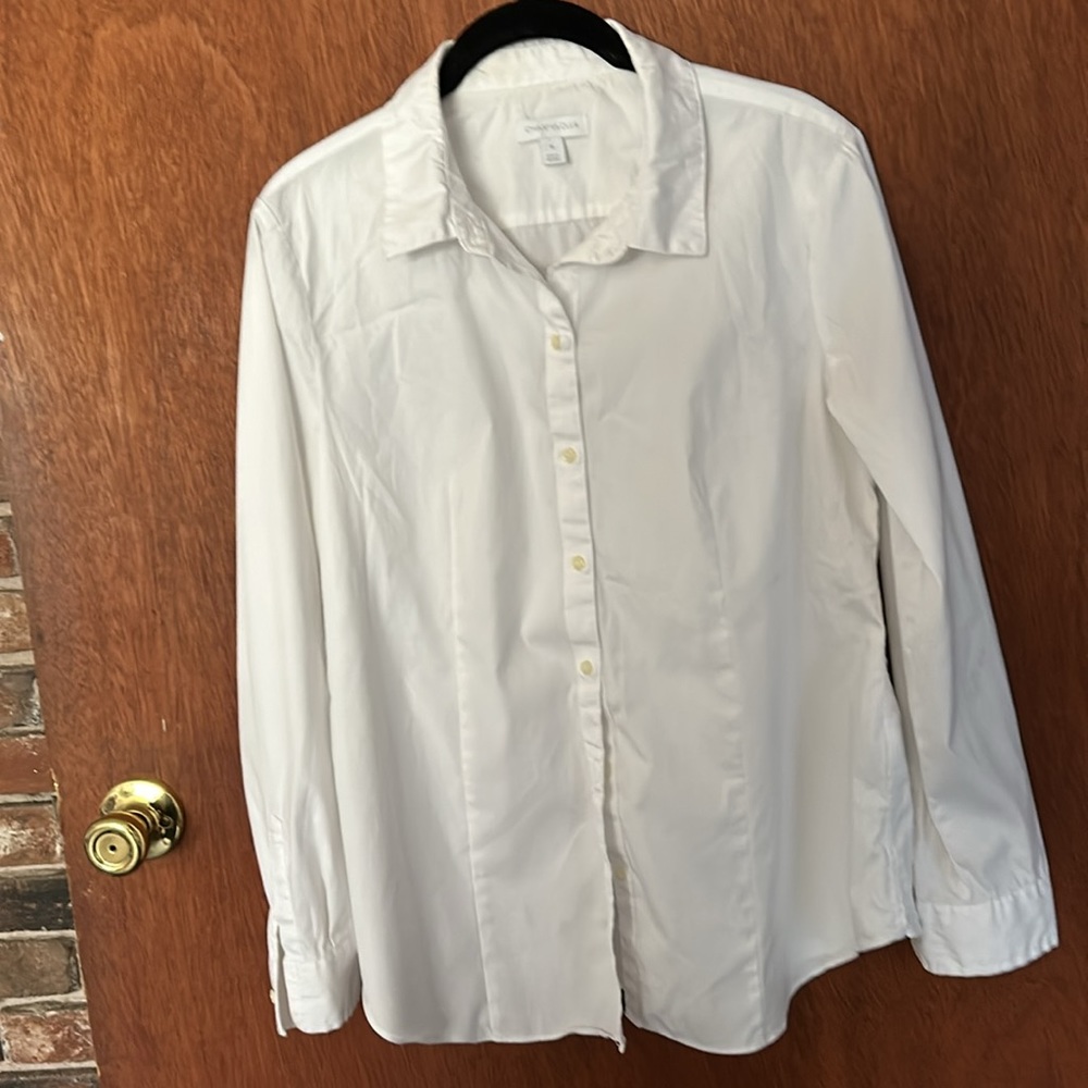 Charter Club women’s button-up white shirt, size 10